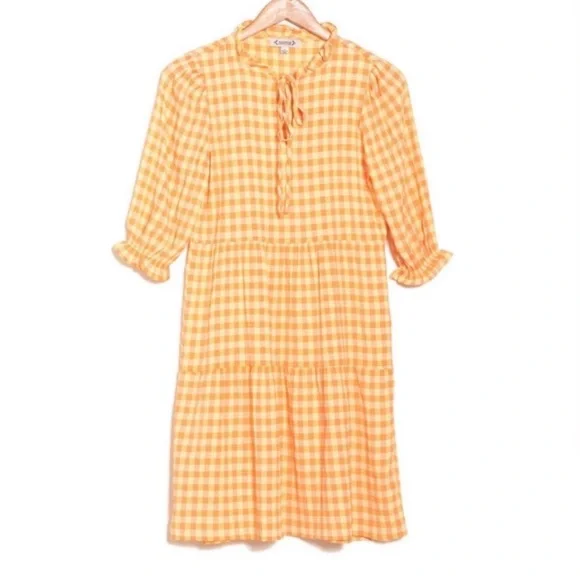 nanette lepore orange dress Nanette Lepore Orange Sleeveless Pleated High Neck Blouson Dress 10